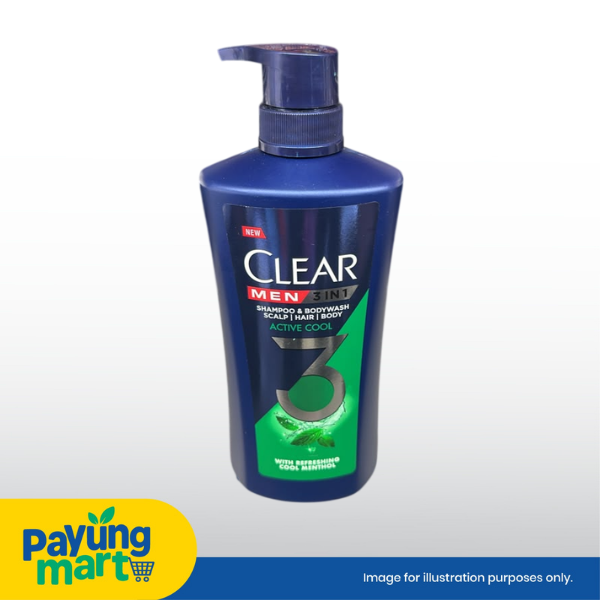 Clear MEN 3IN1 ACTIVE Cool Shampoo & Bodywash RM 21.80 Clear Men 3IN1 Active Cool Shampoo Bodywash - Image 1