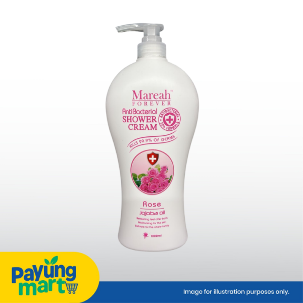 Mareah Antibacterial Shower Cream Rose Jojoba Oil