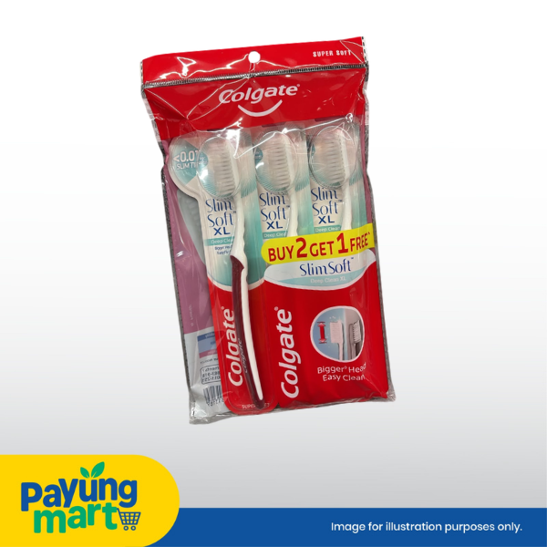 COLGATE TOOTHBRUSH SLIMSOFT DEEP CLEAN XL SUPER SOFT RM 15.99 Colgate Toothbrush Slim Soft Deep Clean (3 Pcs) - Image 1